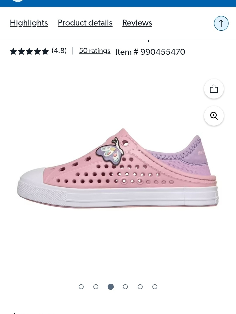 Skechers Kids Pink and Lavender Butterfly Slip-On Sneaker